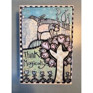 Whimsical Art Animals Inspirational Original Artwork Signed Artist Mixed Media